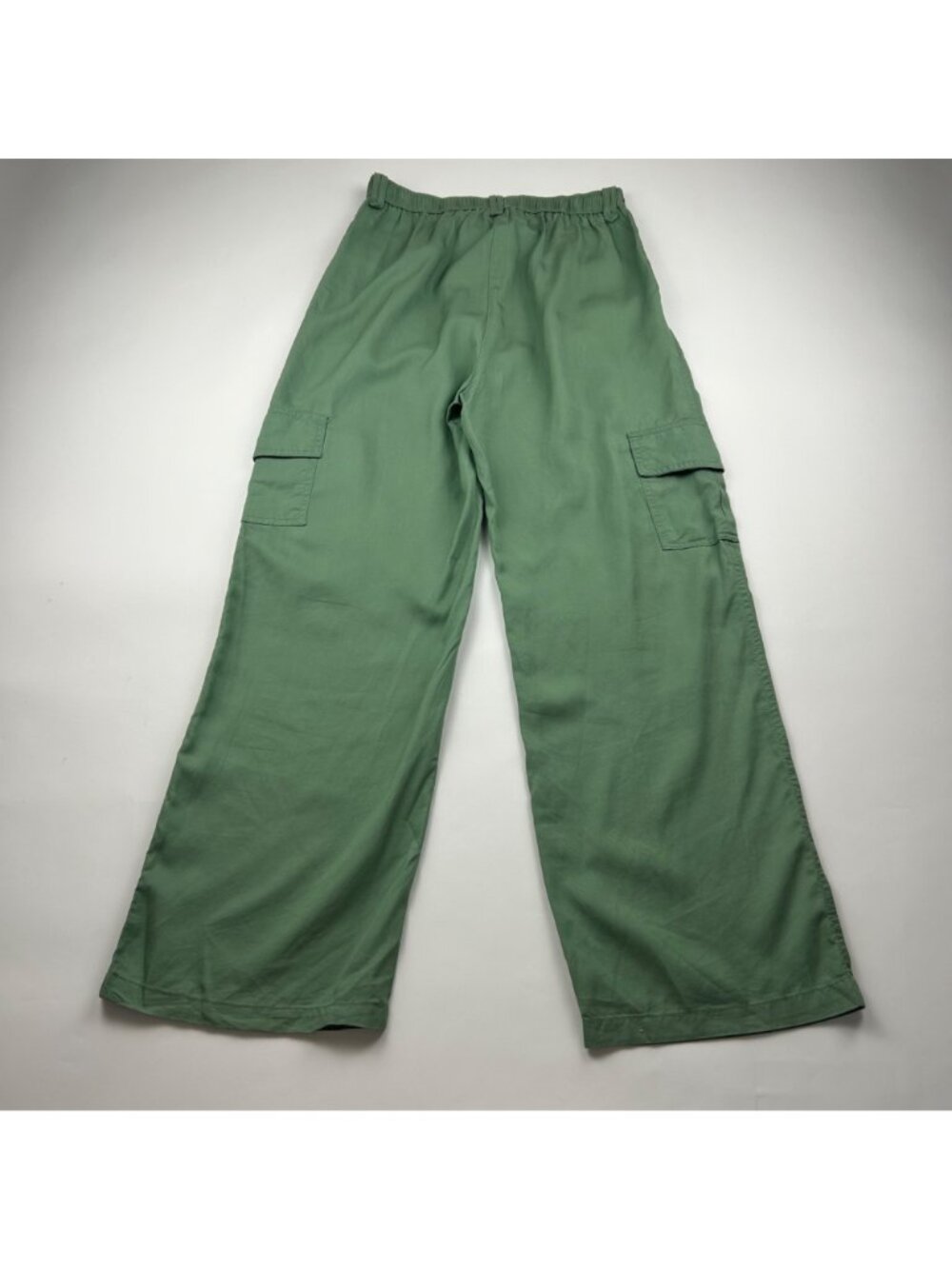 Hunter & Brown Sage Green Wide Leg Cargo Pant M - Picture 5 of 6